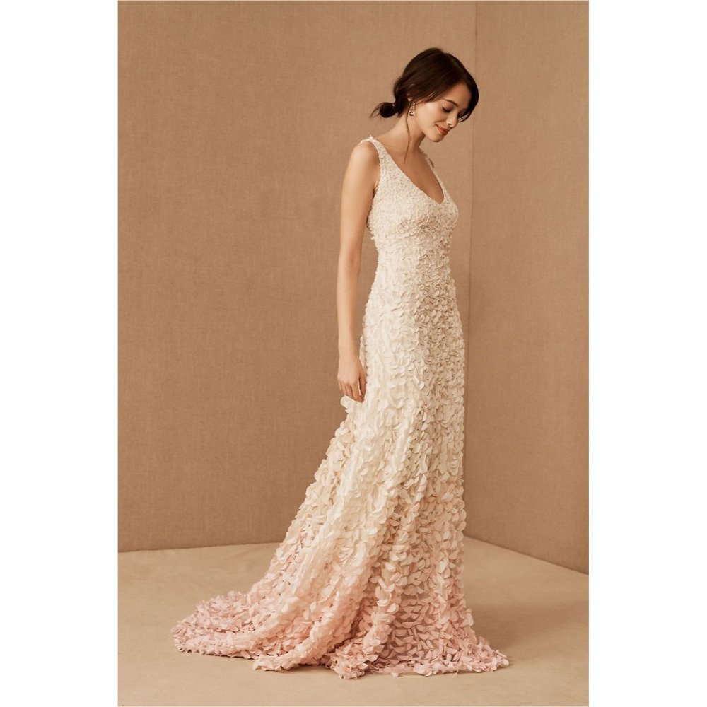 BHLDN Theia Emma Wedding Gown Size 14 New Petal Blush